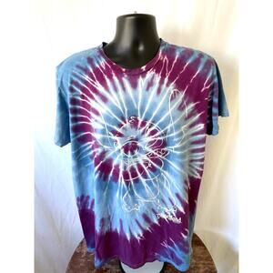 Disneyland Stitch Tie-Dye T-Shirt Blue Purple XL